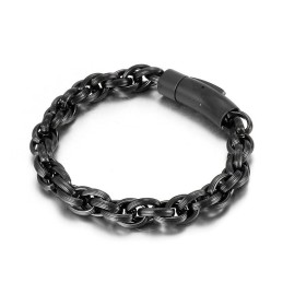 シンプルファッションシックスタイルバイカーチタンメンズブレスレット