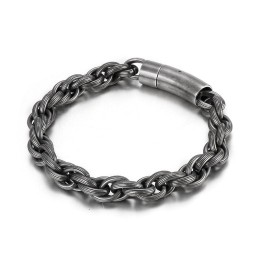 シンプルファッションシックなバイカーチタンブレスレット（メンズ）