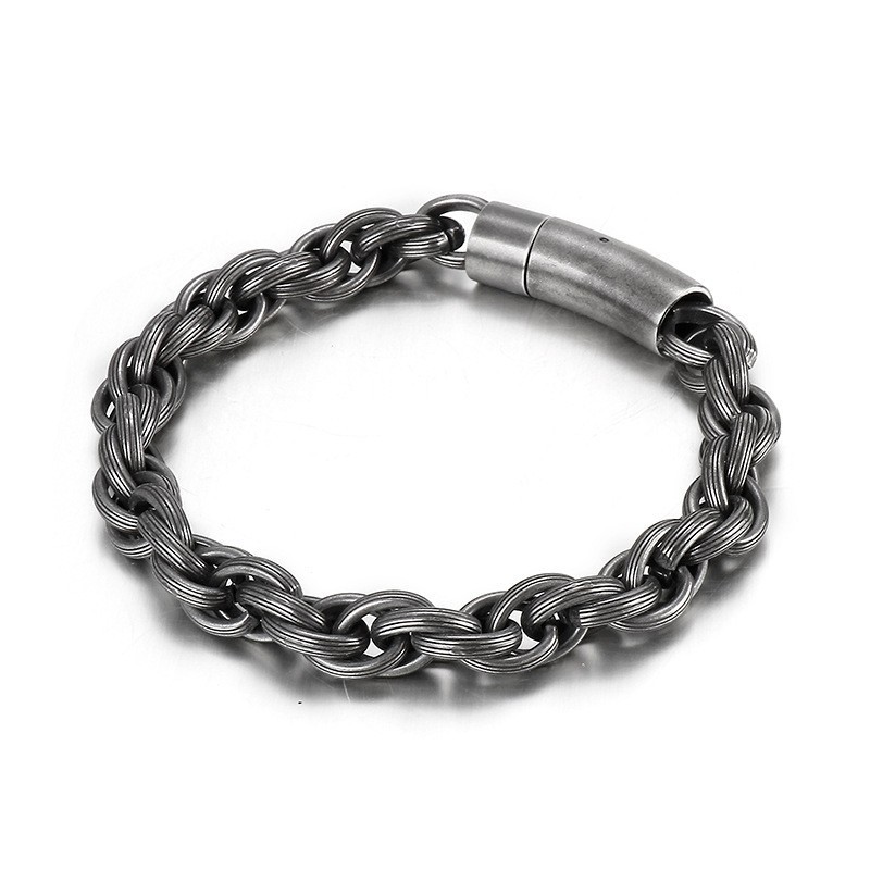 シンプルファッションシックなバイカーチタンブレスレット(メンズ) シンプルファッションシックなバイカーチタンブレスレット(メンズ)