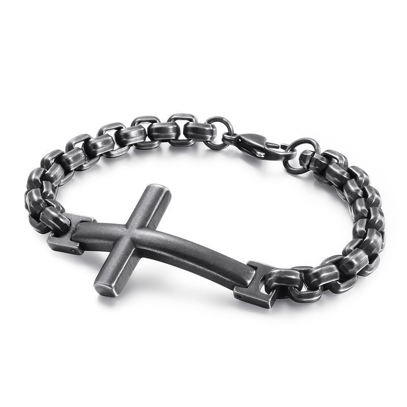 チタンタイドメンズブレスレット チタンメンズクロススクエアブレスレット タイドメンズアクセサリー チタンタイドメンズブレスレット チタンメンズクロススクエアブレスレット タイドメンズアクセサリー