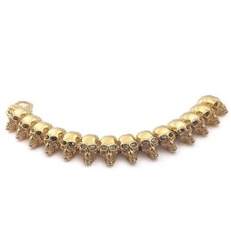 L チタンブレスレット メンズ チタンスカルブレスレット