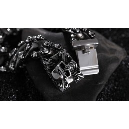 クールなレトロなスカルメンズチタンブレスレットロックシックゴーストヘッドブレスレットタイドメンズアクセサリー