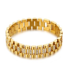 メンズブレスレット ダイヤモンド付きブレスレット