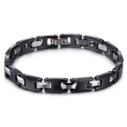 絶妙なカップルチタンブラックブレスレット