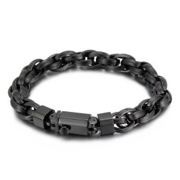 メンズファッション真空メッキスナップボタンダブルリングOブレスレット