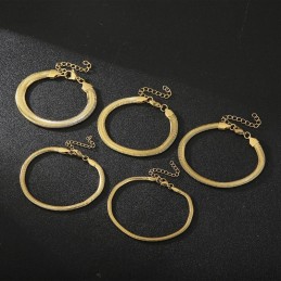 ファッションスネークボーンチェーンチタンメンズ＆レディースブレスレット