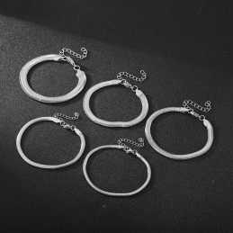 ファッションスネークボーンチェーンチタンメンズ＆レディースブレスレット
