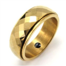 新しいスタイルの金色のファセットタングステンリング