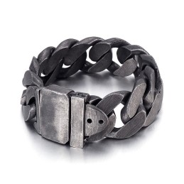 ファッションブラックチタンメンズブレスレット