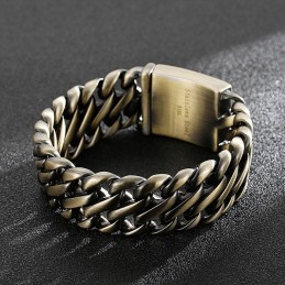 ファッションな厚手ブロンズ8チタンブレスレット
