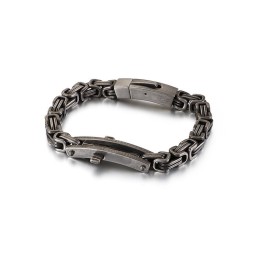 バックタイプカーブサインクロスチタンブレスレット（メンズ）