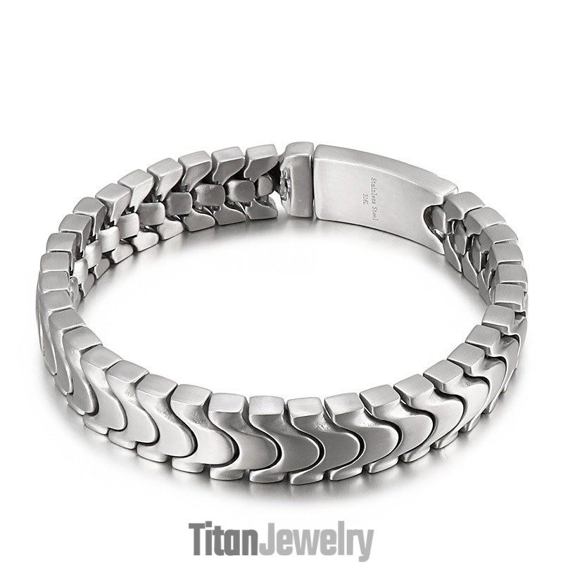 ファッションチタンメンズブレスレットサンドサーフェスブレスレット