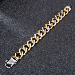 メンズインターゴールドブレスレット 四面研磨ブレスレットジュエリー