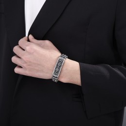 ファッションパターンカーブブランドチタンメンズブレスレット