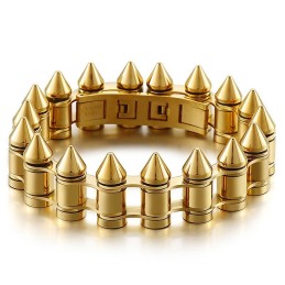 ファッションバレットヘッドメンズチタンバイカーブレスレット