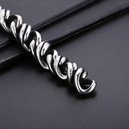 ギフトに最適な洗練されたスナップチタン製メンズブレスレット