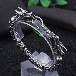 クールでシックなメンズ用タップフックチタンブレスレット