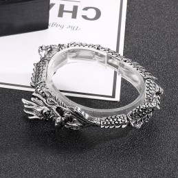 クールでシックな男性用十二支ドラゴンチタンブレスレット