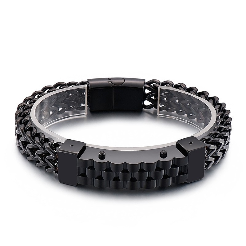 ファッションヒップホップスタイルメンズチタンブレスレット ファッションヒップホップスタイルメンズチタンブレスレット