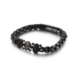 ファッションストリートスタイルヒップホップスカルメンズチタンブレスレット