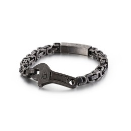 クールなレンチバックカーブプレートメンズチタンブレスレット