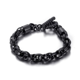 クールファッションスカルバックルチタンメンズブレスレット