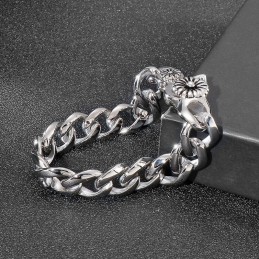 人気のシックなスタイルのスネイルバックルチタンブレスレット（男性用）