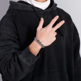 クールでシックなスタイルのドラゴンボーンメンズチタンブレスレット