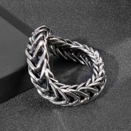 クールでシックなスタイルのシングルレイヤーVメンズチタンブレスレット