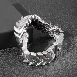 クールでシックなメンズ向けスネークボーンチタンブレスレット（ギフトに最適）