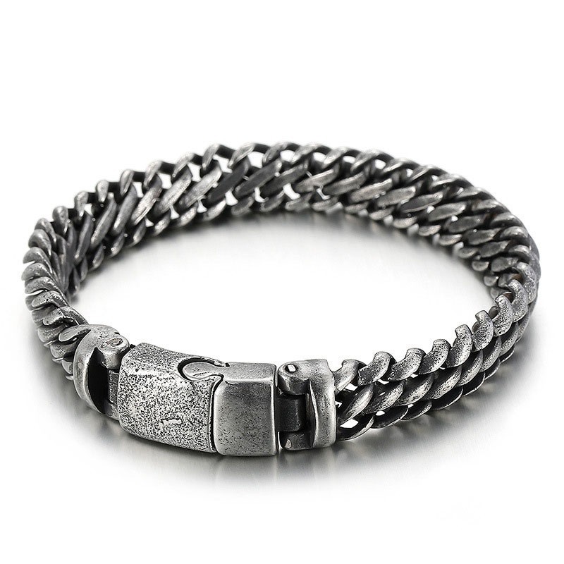 クールでシンプルなメッシュチタンスナップメンズブレスレットアクセサリー クールでシンプルなメッシュチタンスナップメンズブレスレットアクセサリー
