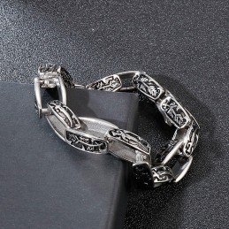 模様入りチタンブレスレット ヒップスター メンズ ファッション アクセサリー