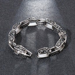 模様入りチタンブレスレット ヒップスター メンズ ファッション アクセサリー