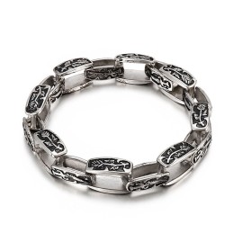 模様入りチタンブレスレット ヒップスター メンズ ファッション アクセサリー