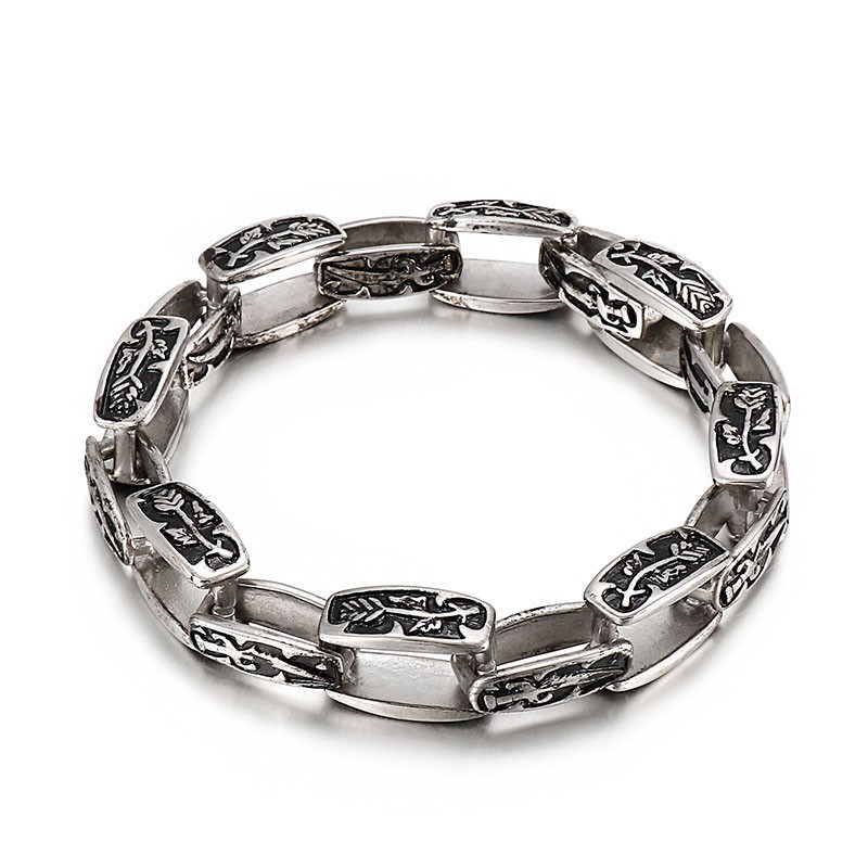 模様入りチタンブレスレット ヒップスター メンズ ファッション アクセサリー 模様入りチタンブレスレット ヒップスター メンズ ファッション アクセサリー