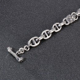 ファッションチタンデイワードチェーンライオンヘッドメンズブレスレットステージアクセサリー