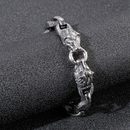 ファッションチタンデイワードチェーンライオンヘッドメンズブレスレットステージアクセサリー