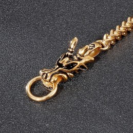 ファッションストリート ドラゴンヘッド チタンブレスレット