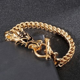 ファッションストリート ドラゴンヘッド チタンブレスレット