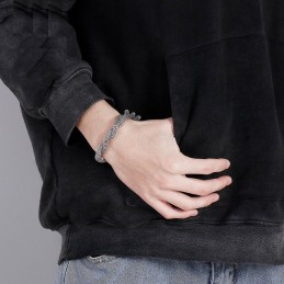 メンズ スネークボーン チタンチェーンブレスレット