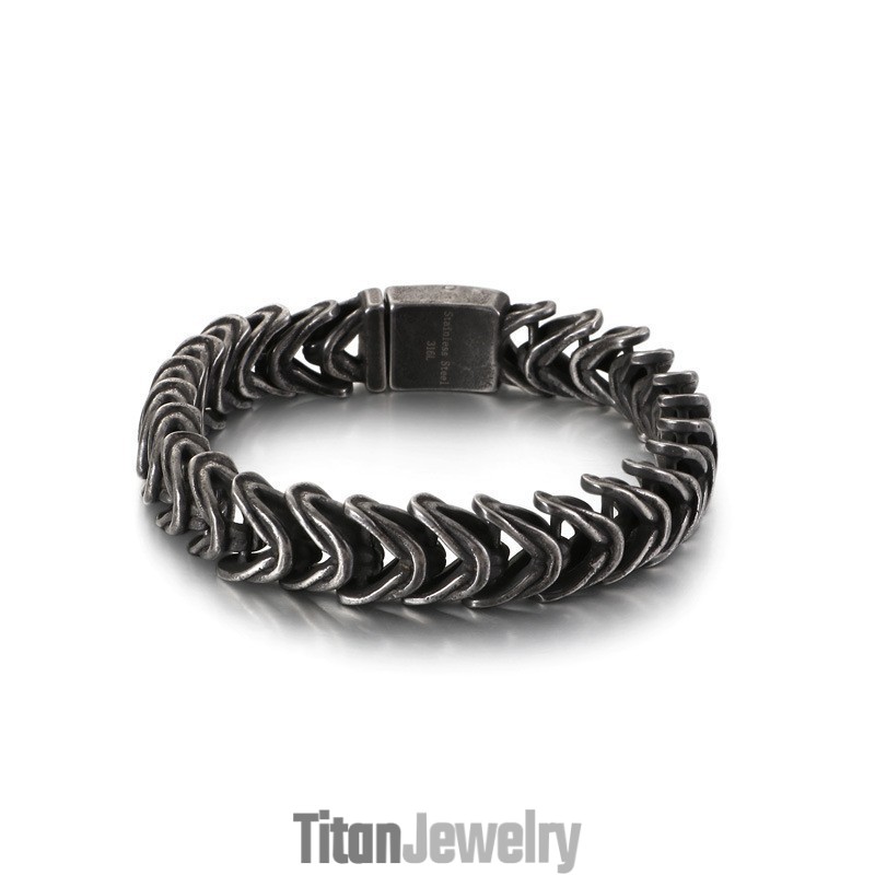 メンズ クールブレスレット ハンドレッドチタンブレスレット