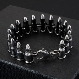 シックなゴシックロックアクセサリー メンズ ブレットブレスレット