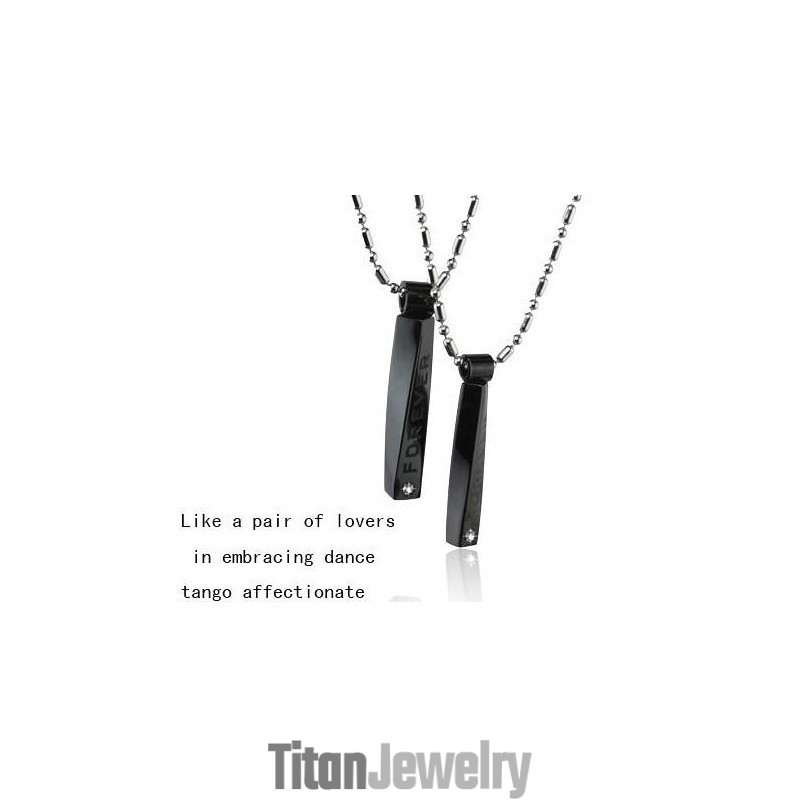純チタン恋人カップルペンダントタンゴ愛情