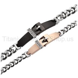 チタン製ラバーズブレスレット