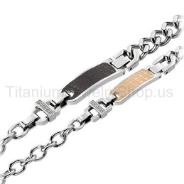 チタン製ラバーズブレスレット