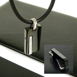 男性用「Only Love」宝石純チタンネックレスペンダント
