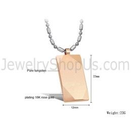 ローズゴールド タングステン ハイポリッシュペンダント C638