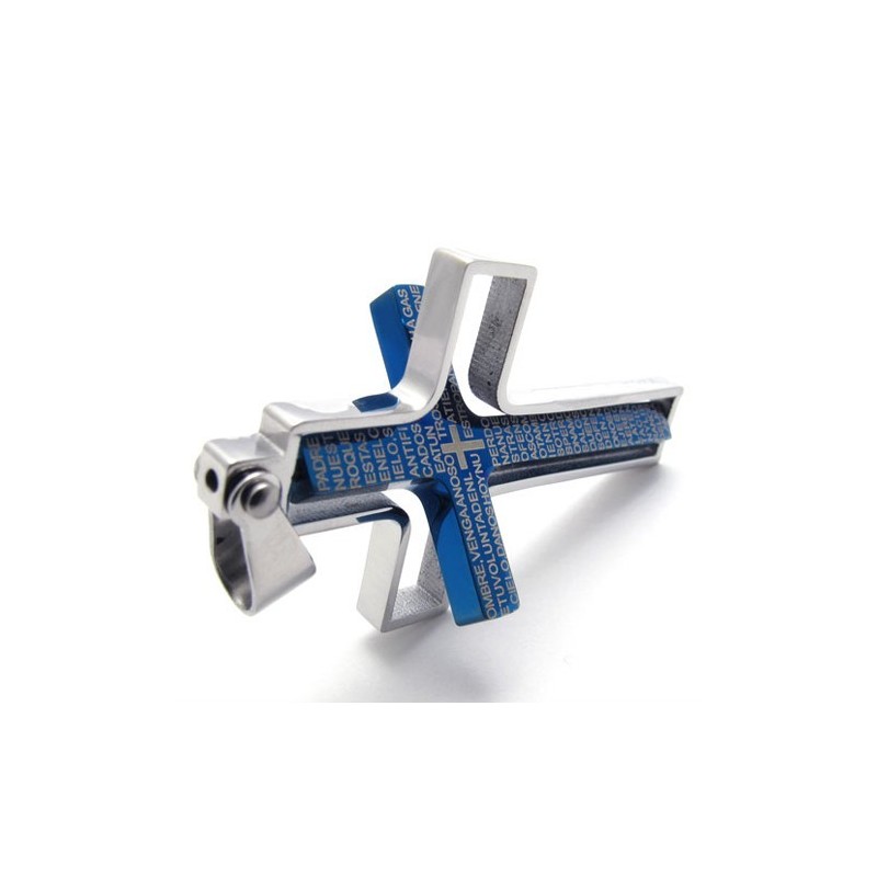 ブルーチタンクロスペンダント