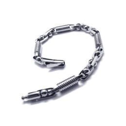 メンズボーイズシルバー316L純チタンチャームブレスレット