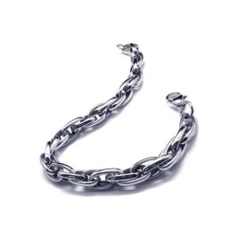 メンズボーイズシルバーチャーム純チタンチェーンブレスレット